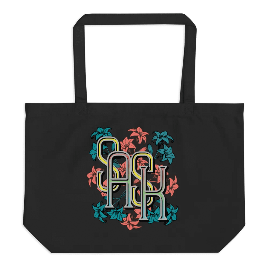 Sask Saskatoon Saskatchewan Flowers Vibrant Floral Eco Tote product image (1)