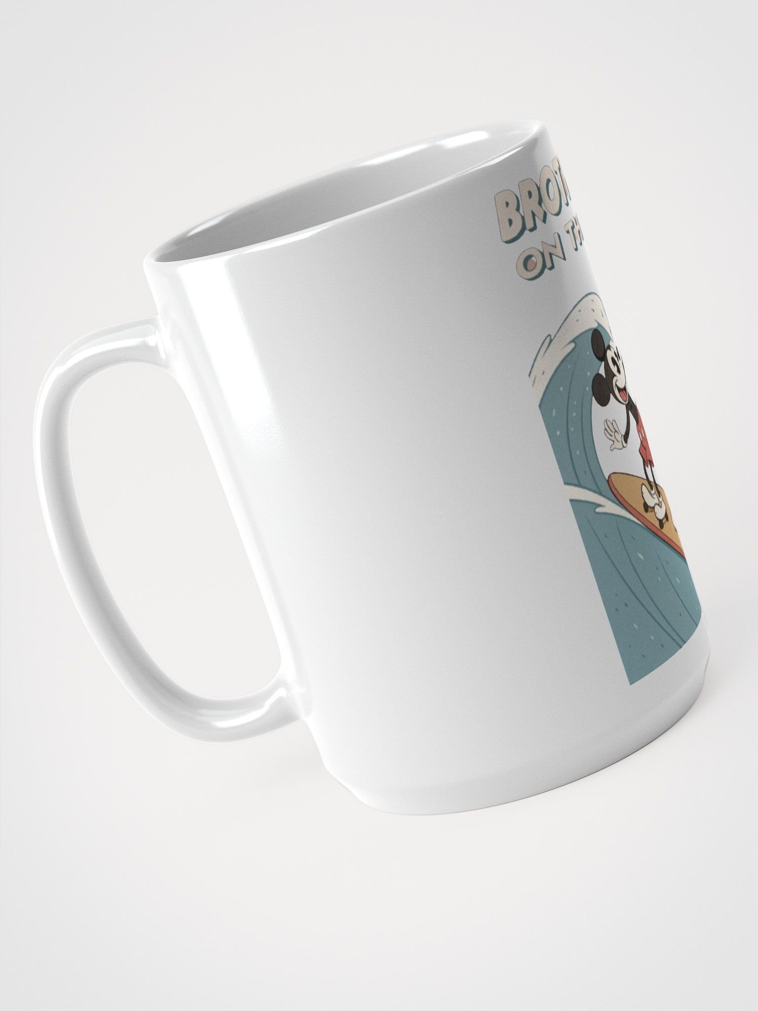 Retro Surfing Mice White Glossy Mug product image (3)