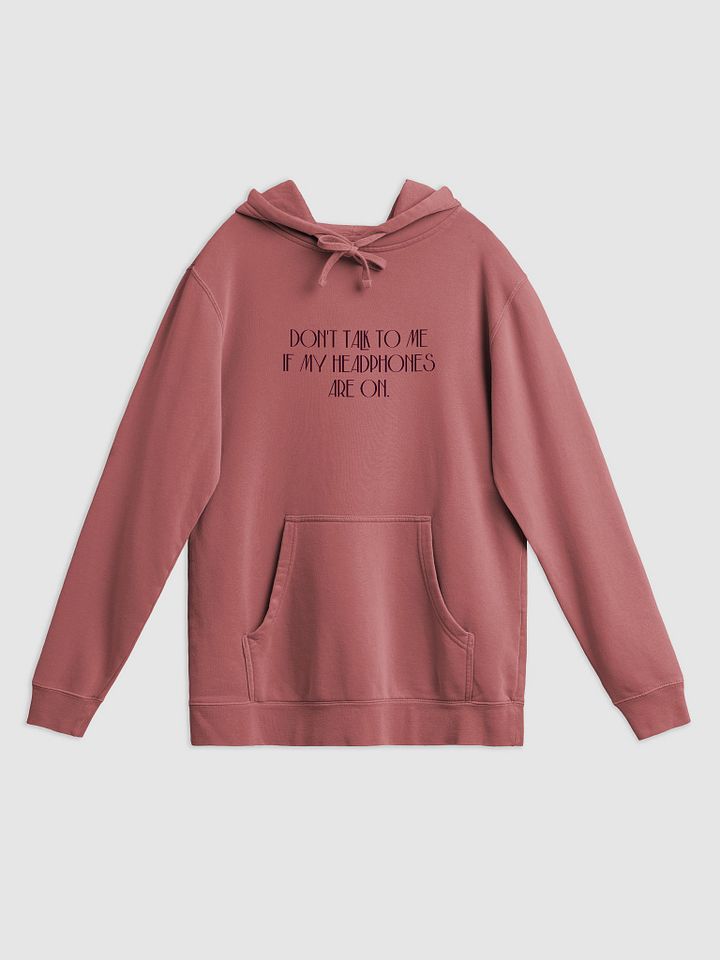 HEADPHONES ON (variant 12) printed pigment hoodie product image (11)