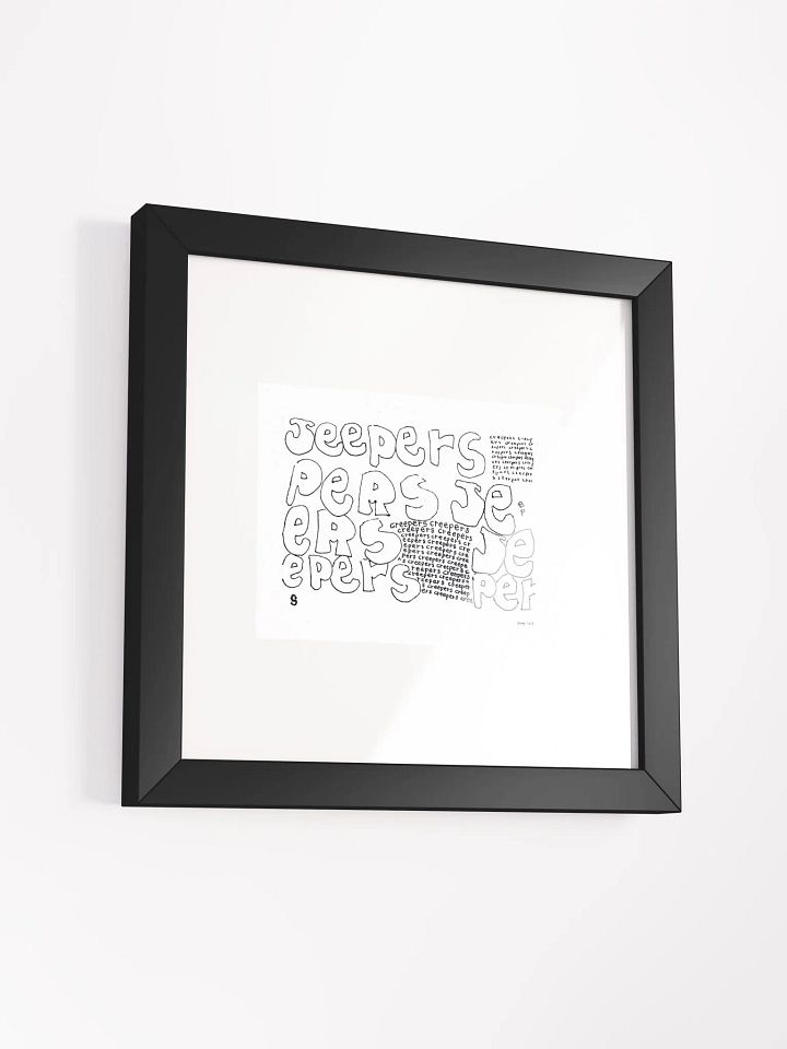 jeepers creepers Panel Card Print Framed product image (1)