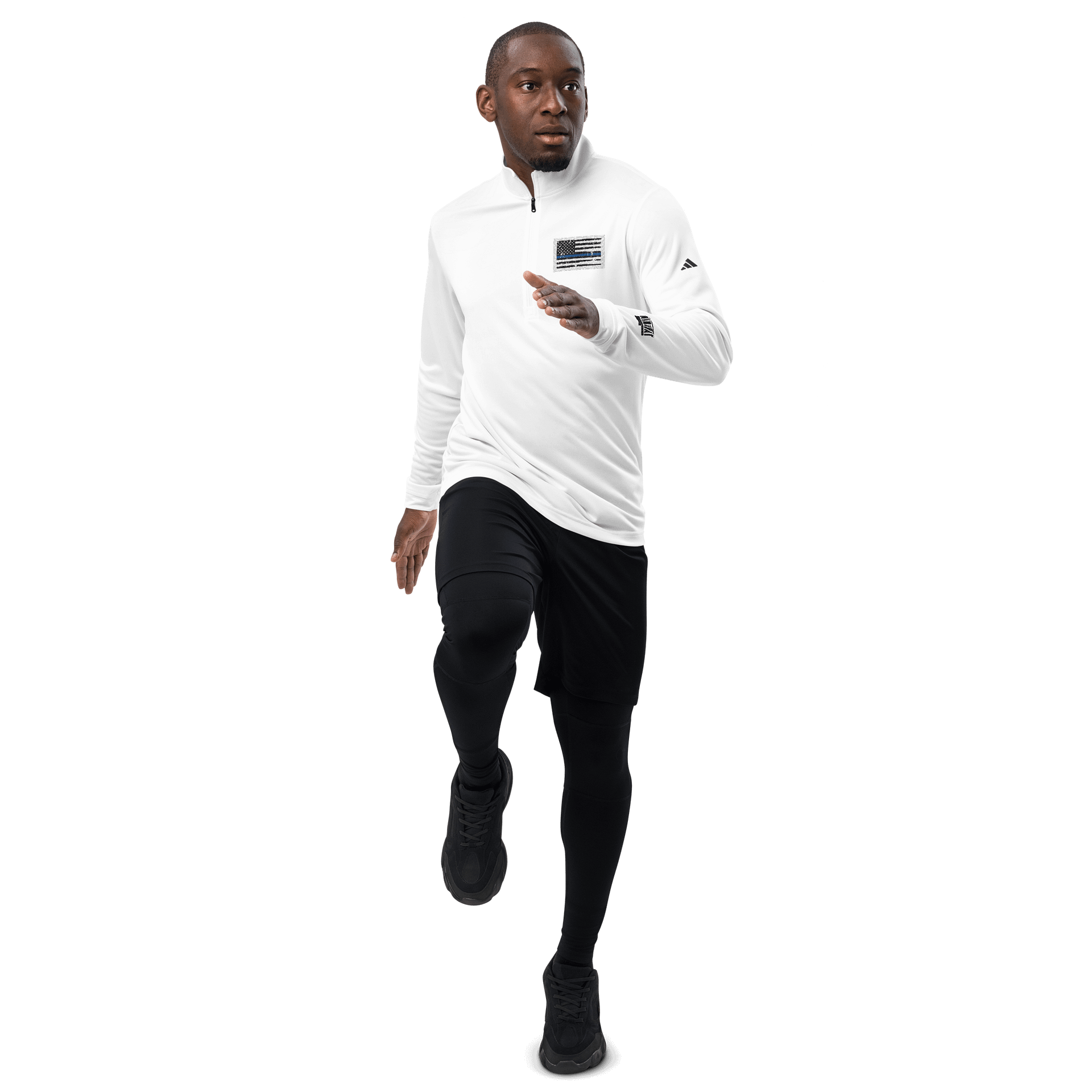 Nik The Hat | Adidas Quarter Zip Pullover – Summer ’25 BACK THE BLUE Edition product image (6)