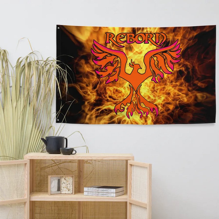 Fire Reborn Phoenix All-Over Flag product image (7)
