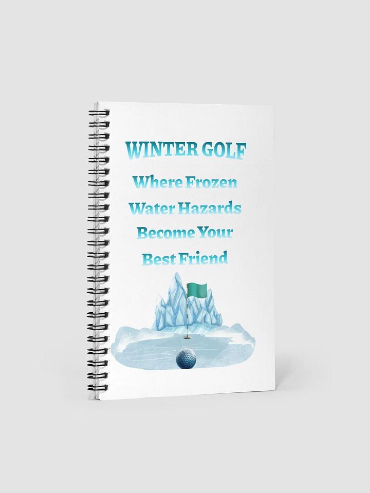 Winter Golf Funny Golfing Scene Spiral Notebook product image (2)