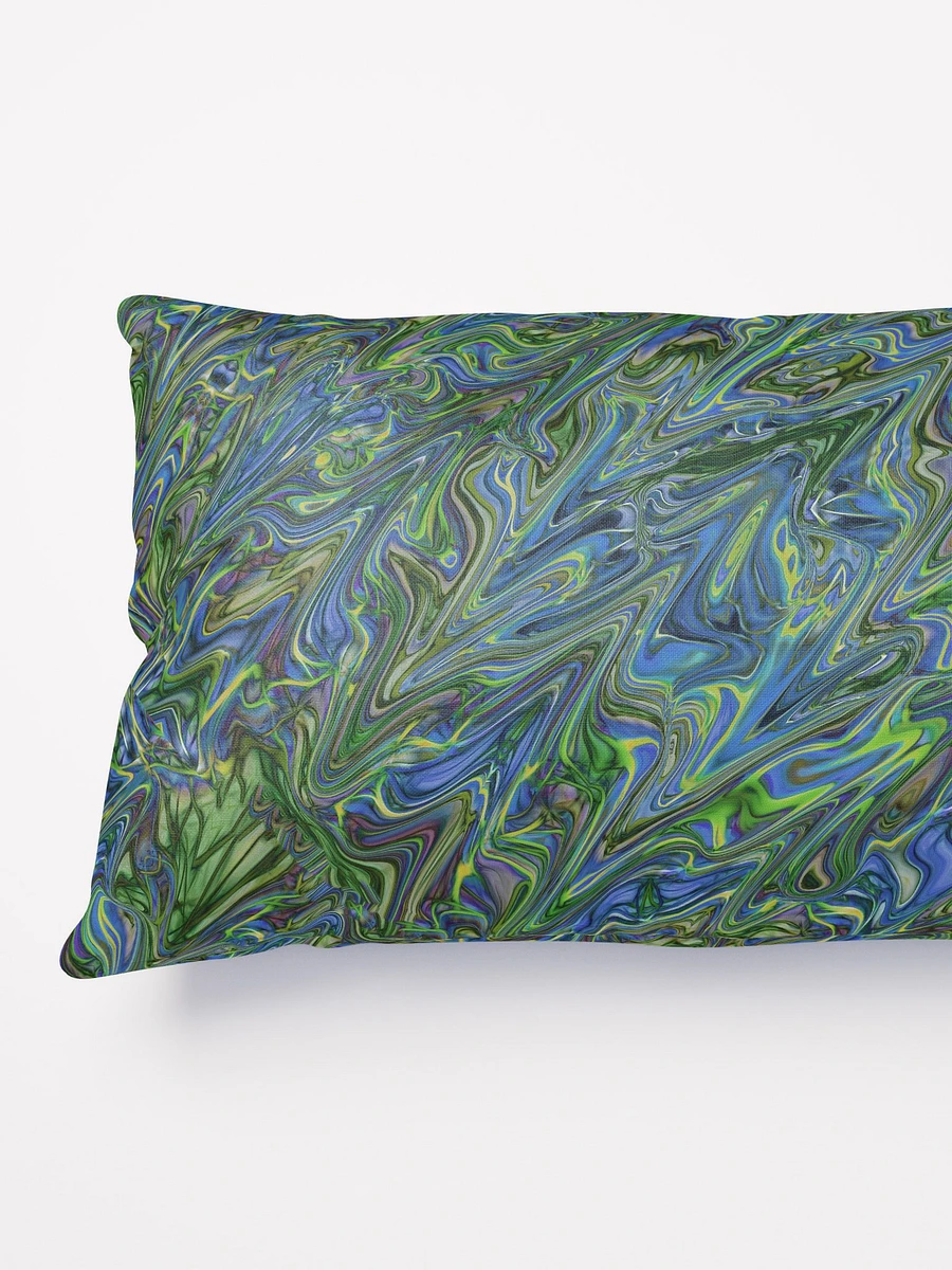 Blue Green Liquid Marbling Throw Pillow product image (7)