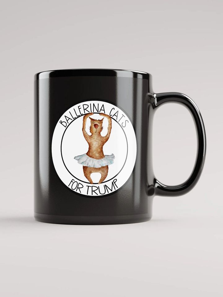 Ballerina Cats For Trump Black Mug product image (1)