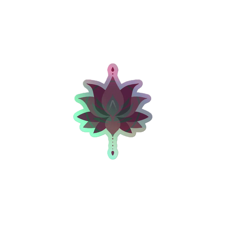 Lotus Icon Holographic Sticker product image (1)
