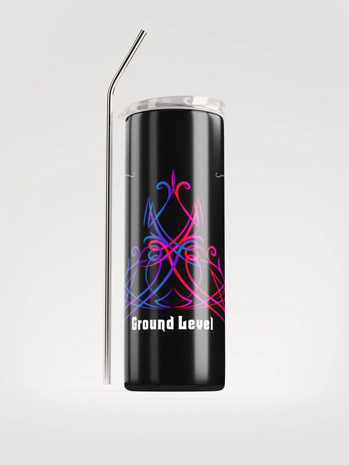 Blk & Pnk Tumbler with Straw product image (1)