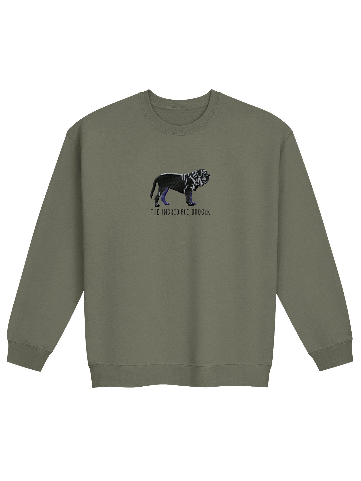 The Incredible Droolk Sweatshirt (Embroidered) of a Neapolitan Mastiff(Black) product image (5)
