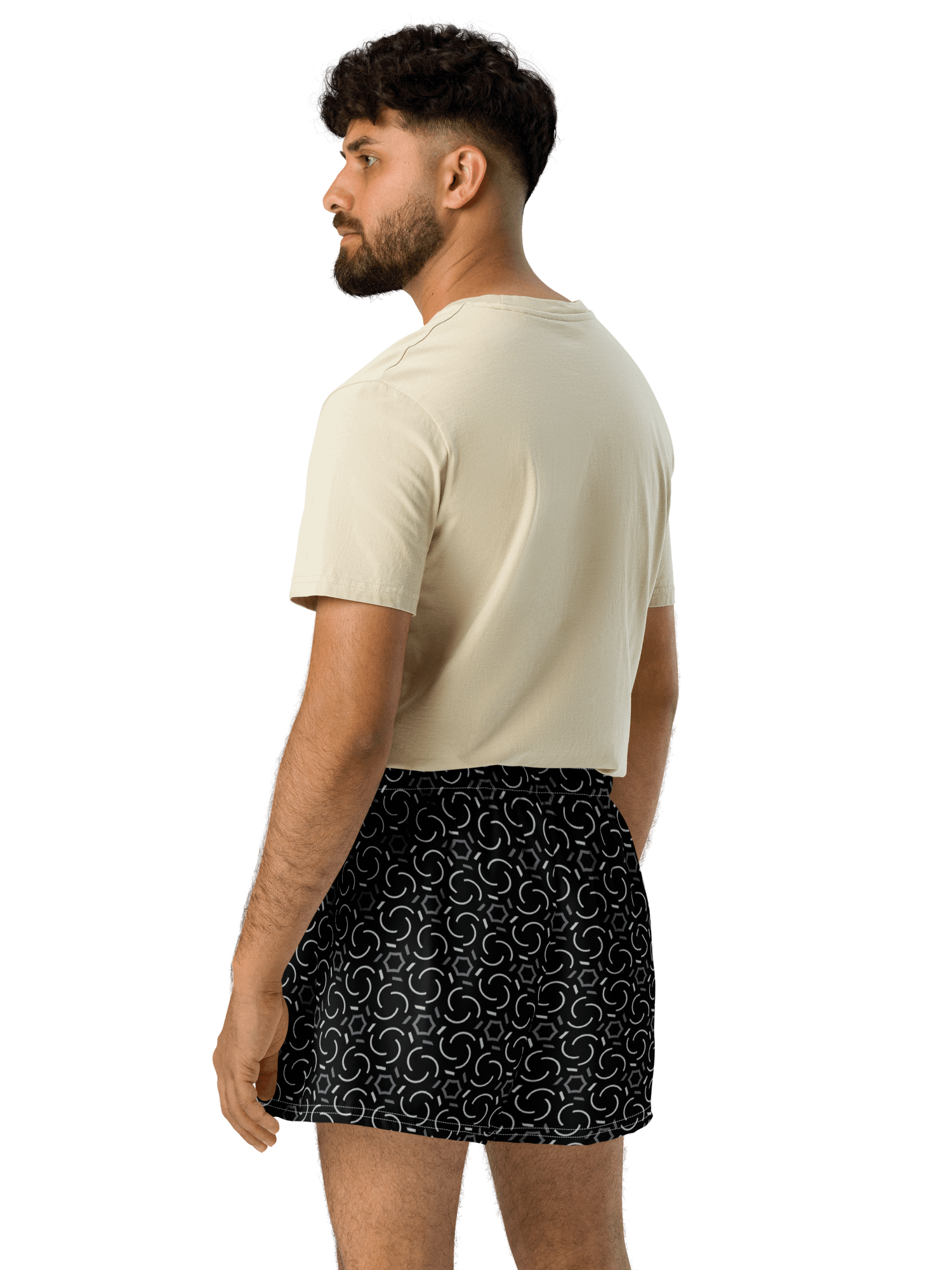 Smoke & Shadow Geometric All Over Print Unisex Athletic Shorts product image (6)