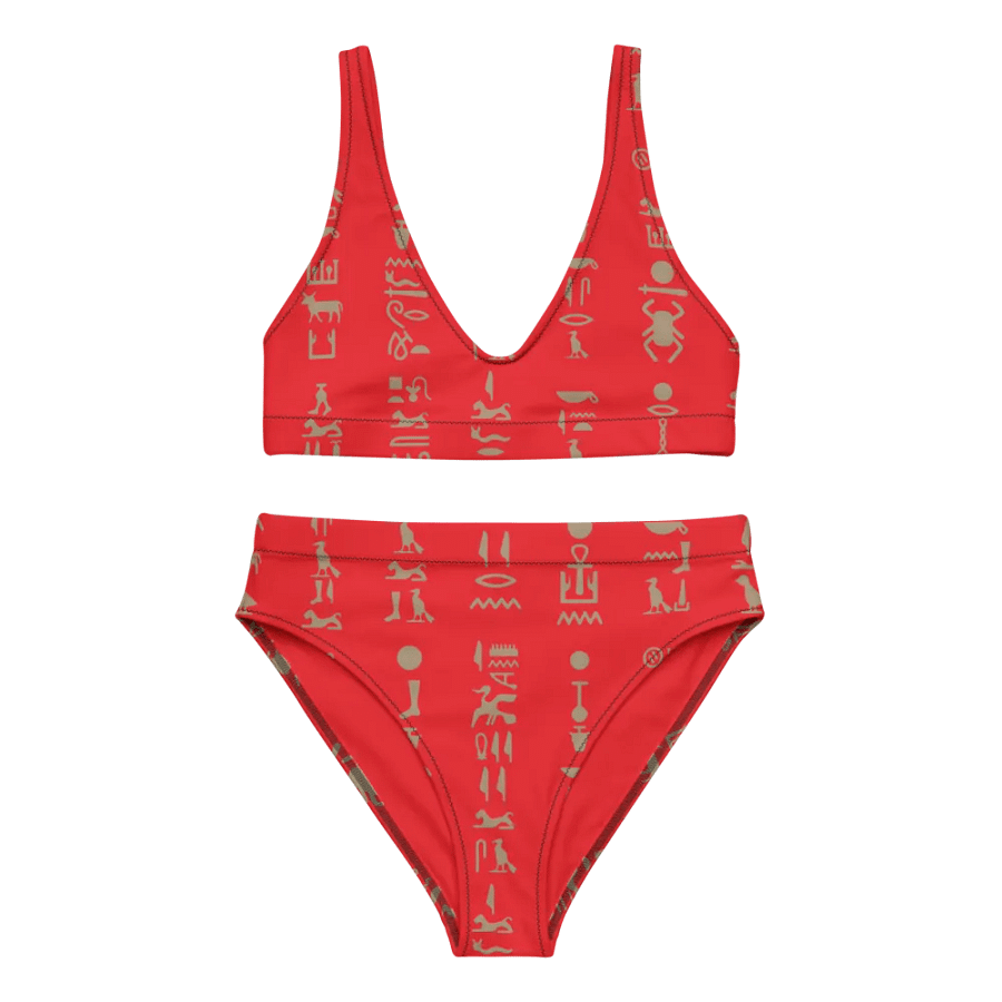 Isis Hieroglyphs Red Bikini Set product image (6)