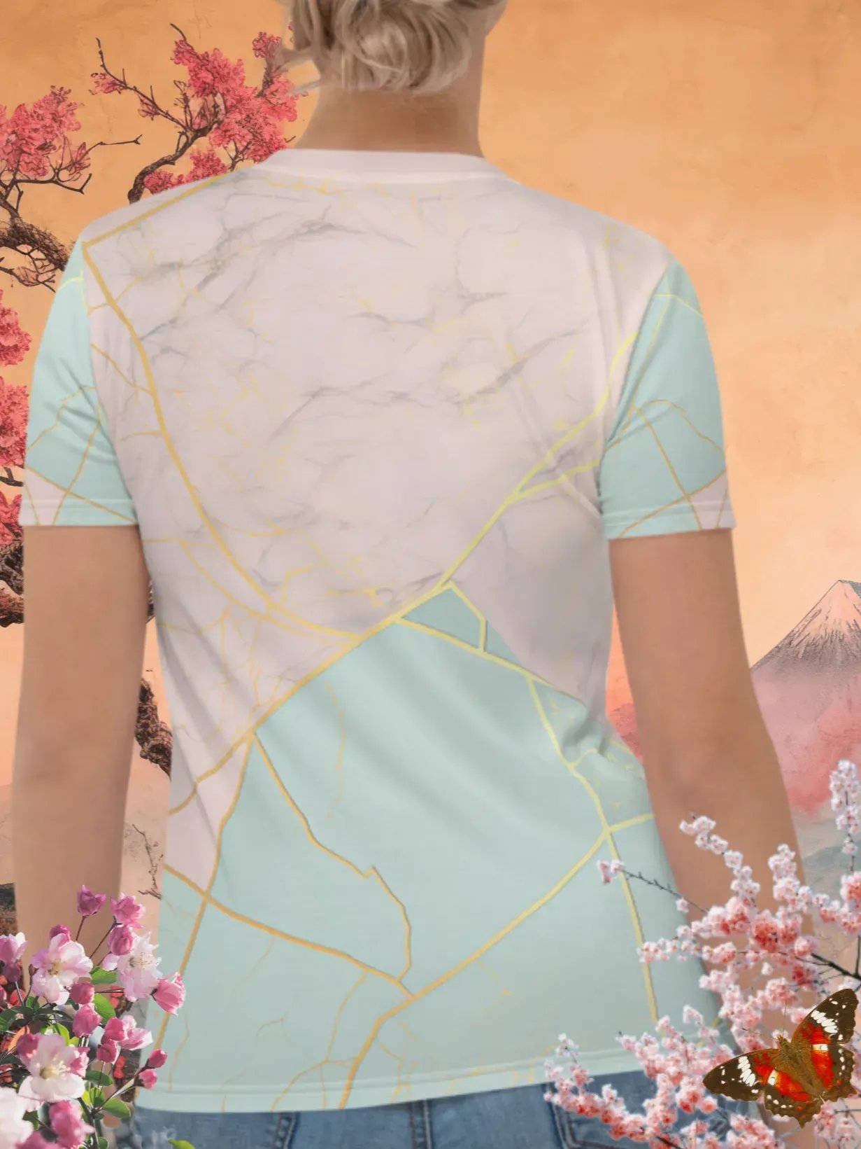 Color fusion Kintsugi Print T-Shirt product image (4)