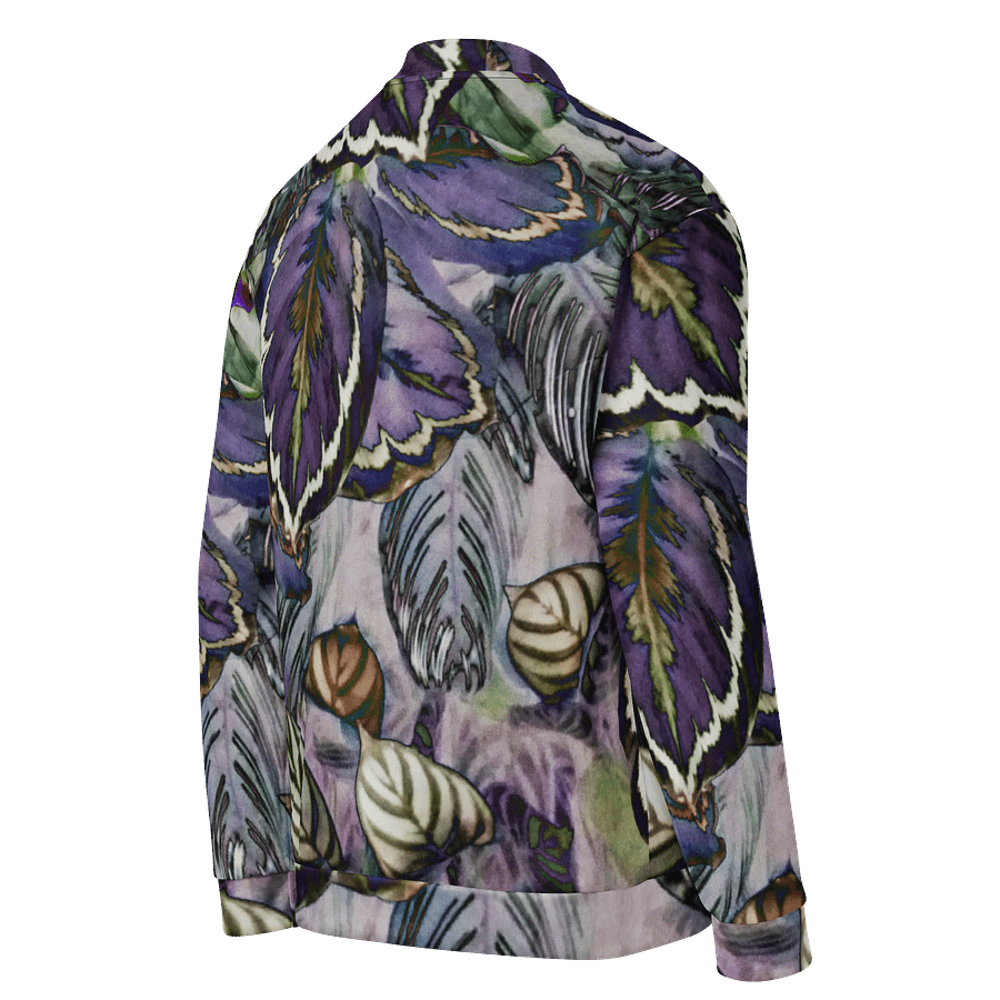 Purple Leaves Bomber Jacket product image (4)