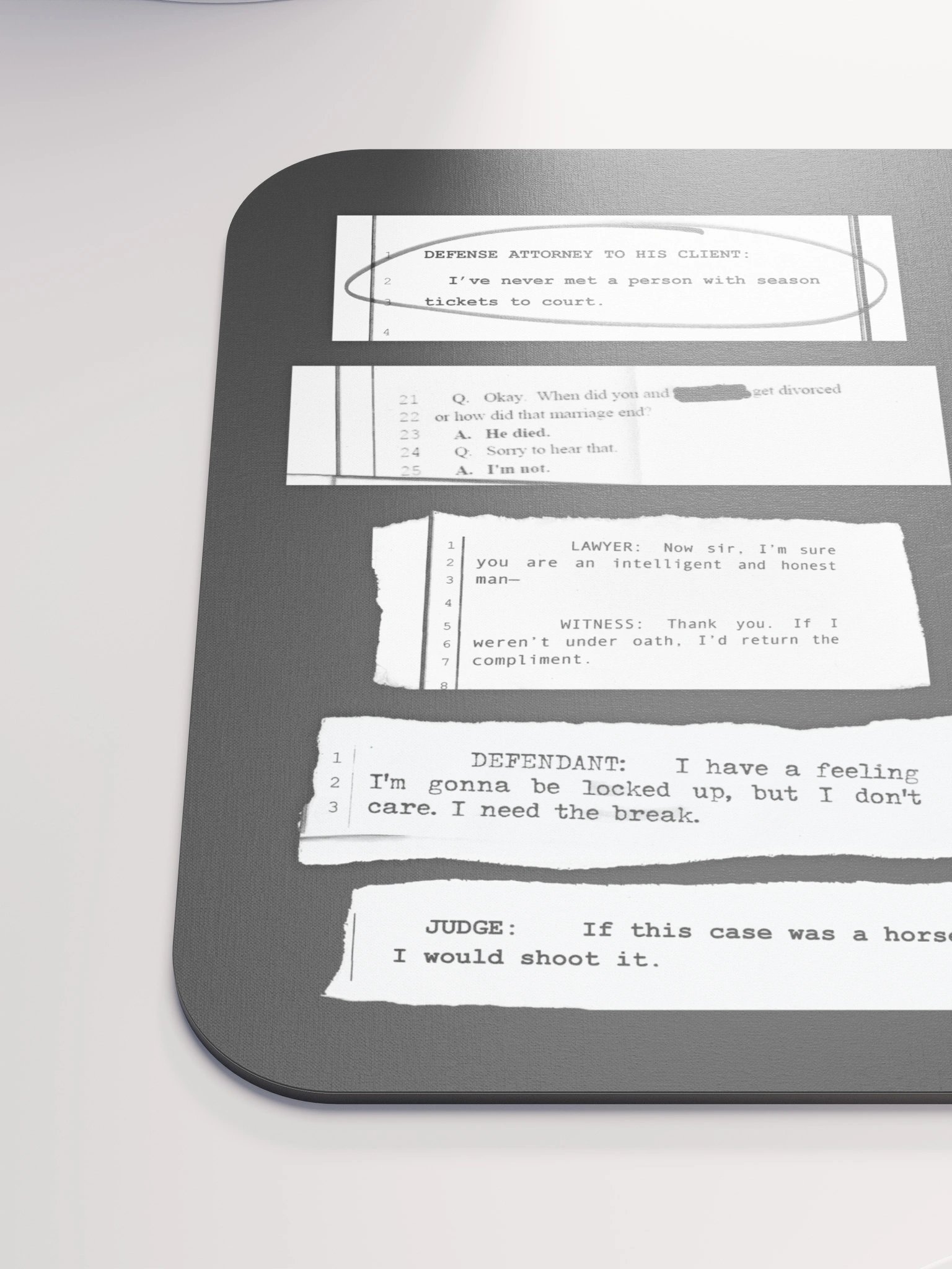 Iconic Court Transcripts Mousepad product image (6)