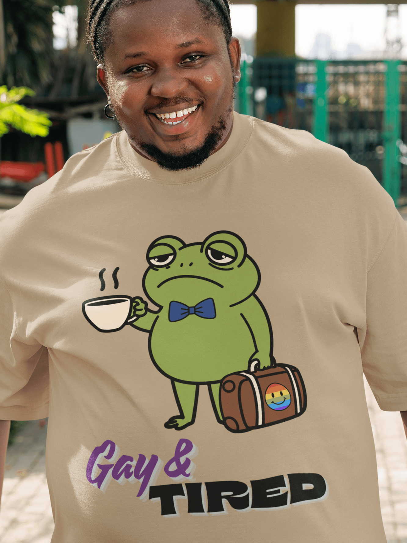 Gay & Tired Frog Tee (Heavyweight Comfort-fit) product image (1)