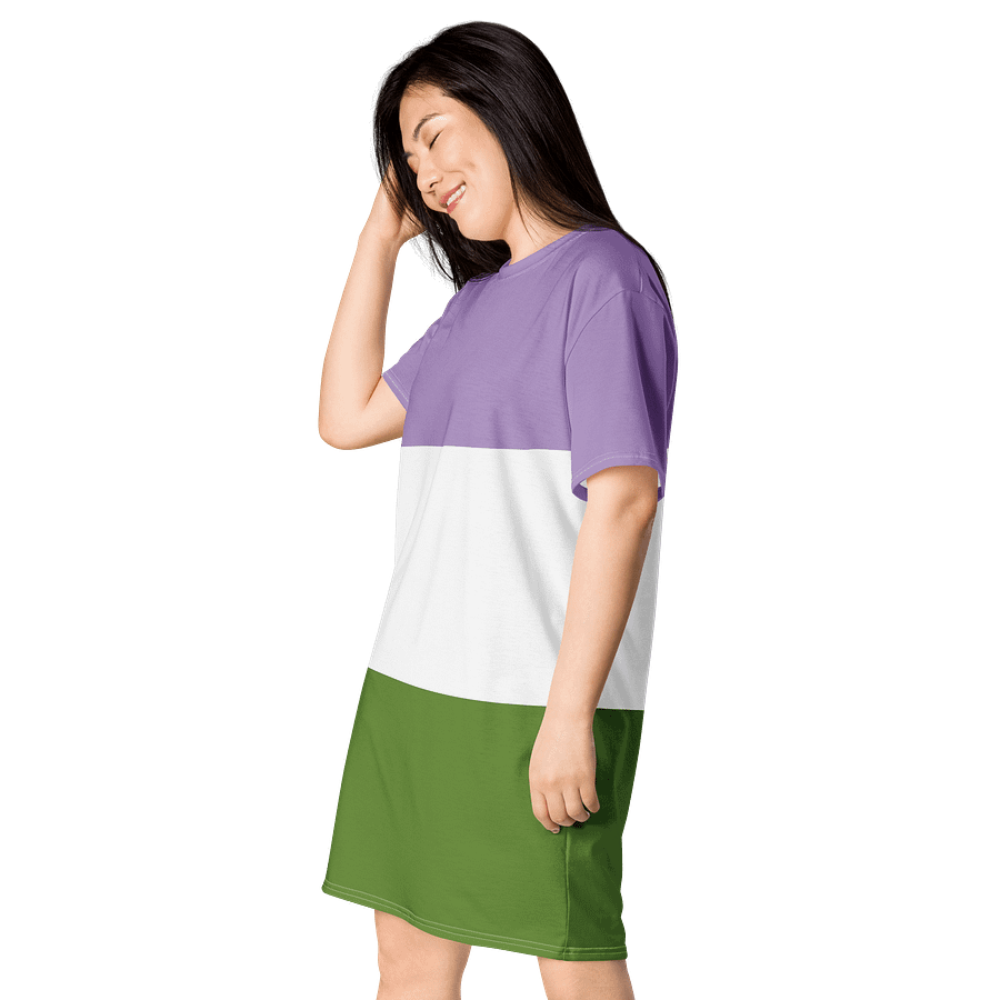 Genderqueer Pride Flag T-shirt Dress product image (3)