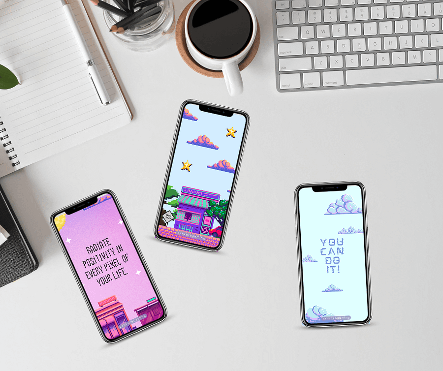 3 pack Pixel Perfect Phone Wallpapers product image (1)