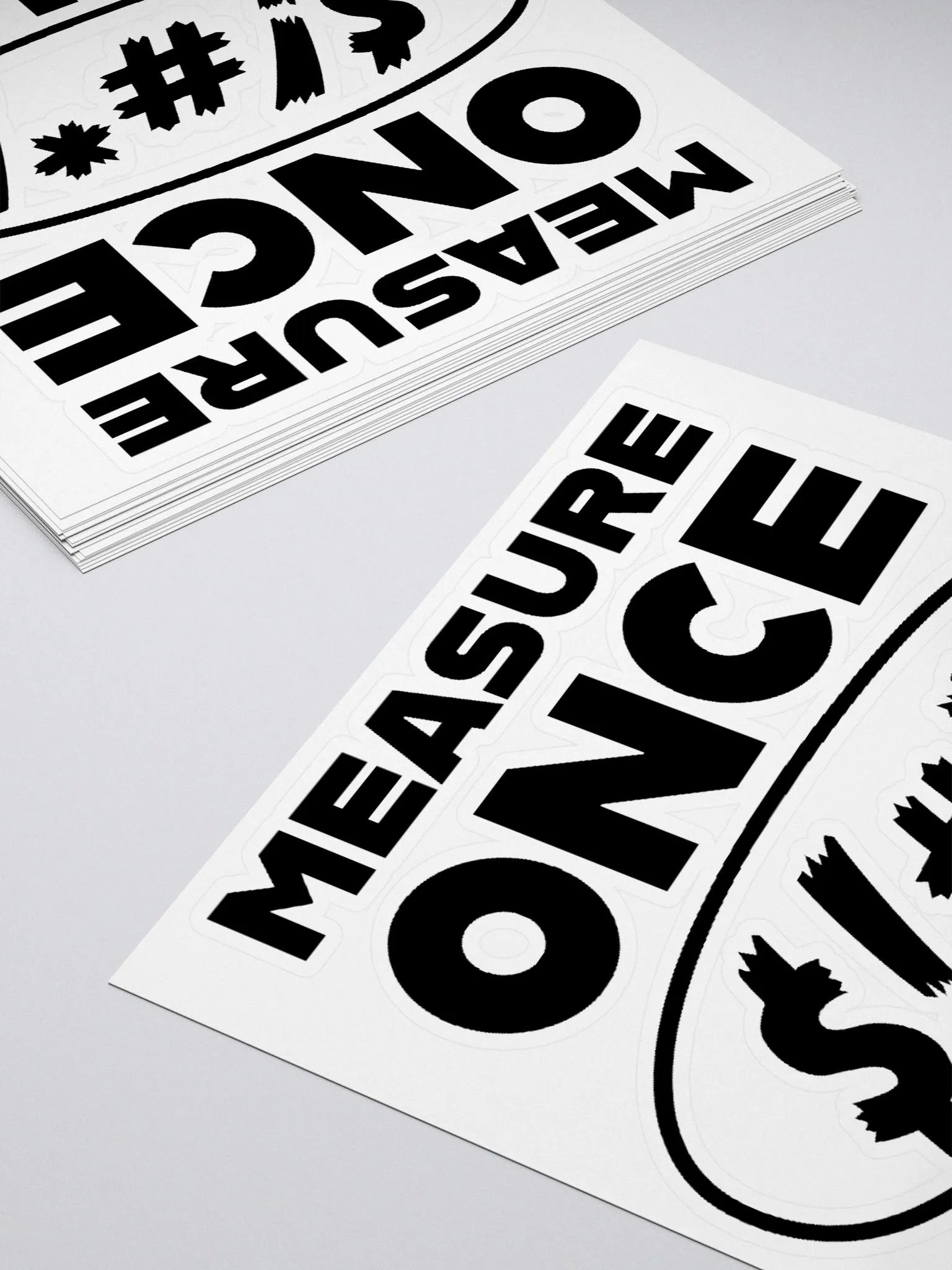 Measure Once, Swear Twice (Die-cut sticker) product image (12)