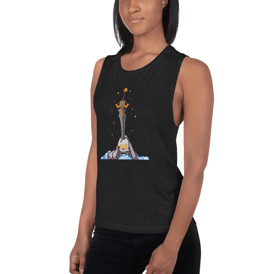 Sword in the Skull - Argent Variation - Women's Style Muscle Tank product image (4)