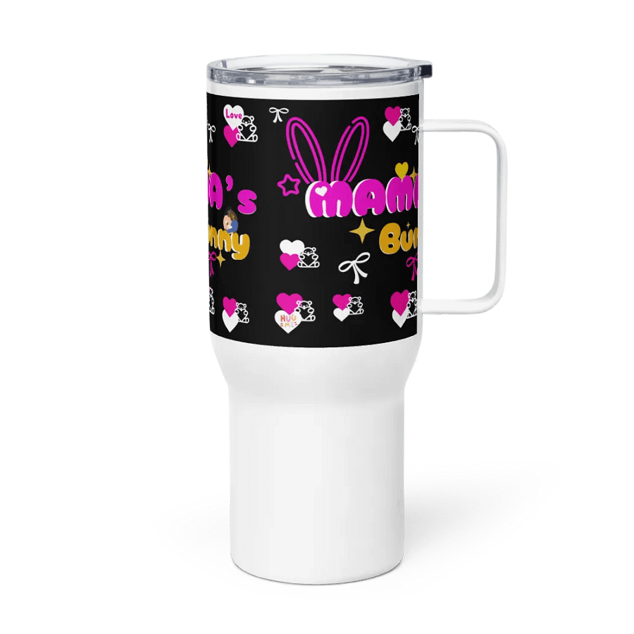 Mama's Bunny Stainless Steel Vacuum Travel Mug with Leakproof lid & Straw & Handle. Drinking Cup for Home Office School. product image (3)
