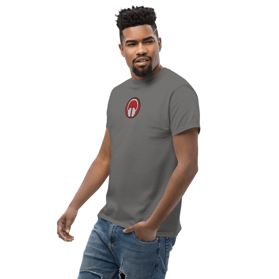 Front & Centre Headphones Embroidered Print Gildan Heavyweight T-Shirt product image (52)