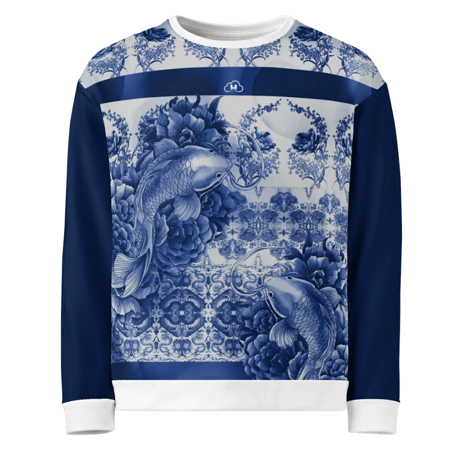 Koi-Porcelain-Recycled Unisex Sweatshirt product image (5)