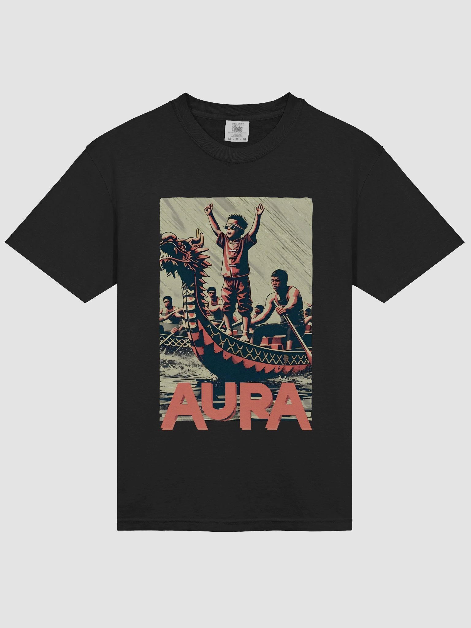 Dragon Boat Fury | Aura Art Print Heavyweight T-Shirt product image (27)
