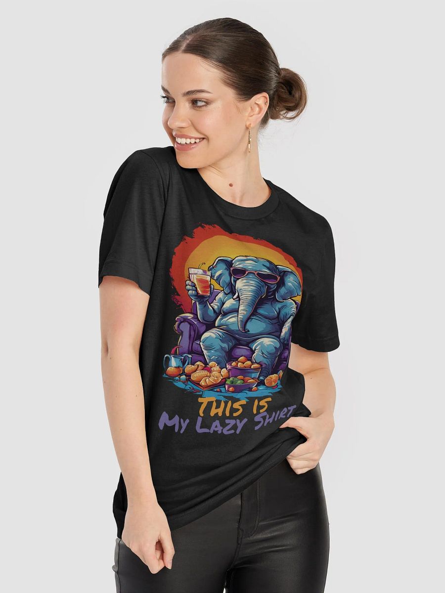 This is My Lazy Shirt - Funny Elephant Lounge T-Shirt with Sunglasses on Bella Canvas 3001 Super Soft Tee product image (7)