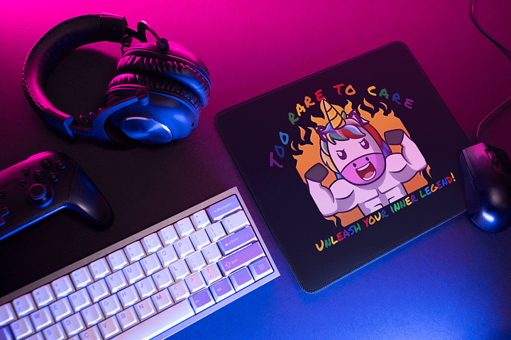 Too Rare To Care Mousepad product image (1)