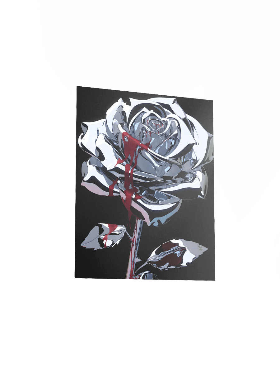 Bleeding Metallic Rose Matte Poster product image (3)