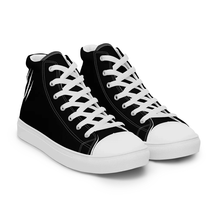 "DJ Benji Beatz Scratch Logo" Men's High Top Canvas Shoes product image (10)