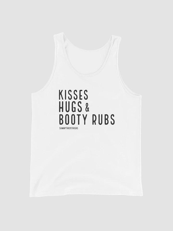 Kisses Hugs & Booty Rubs Men's Staple Tank Top - Black Font product image (1)