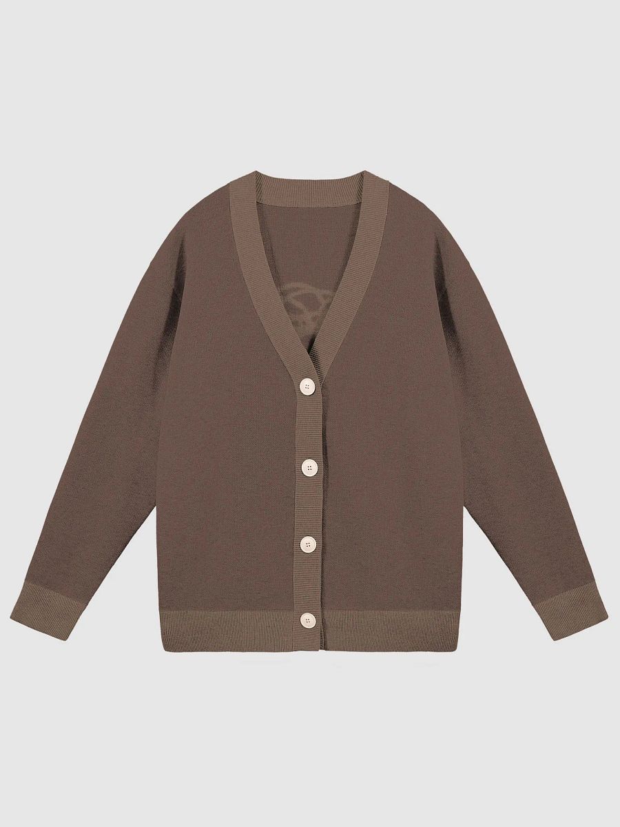 BUSY-BRAINED (lg. design, duotone brown) knitwear cardigan product image (1)