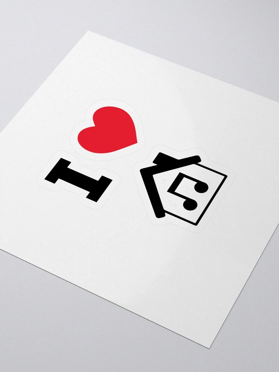 I Love House Music Sticker product image (3)