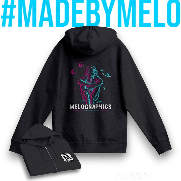 #MeloCrew Vibes: Duotone - Premium Zip Hoodie | #MadeByMELO product image (1)