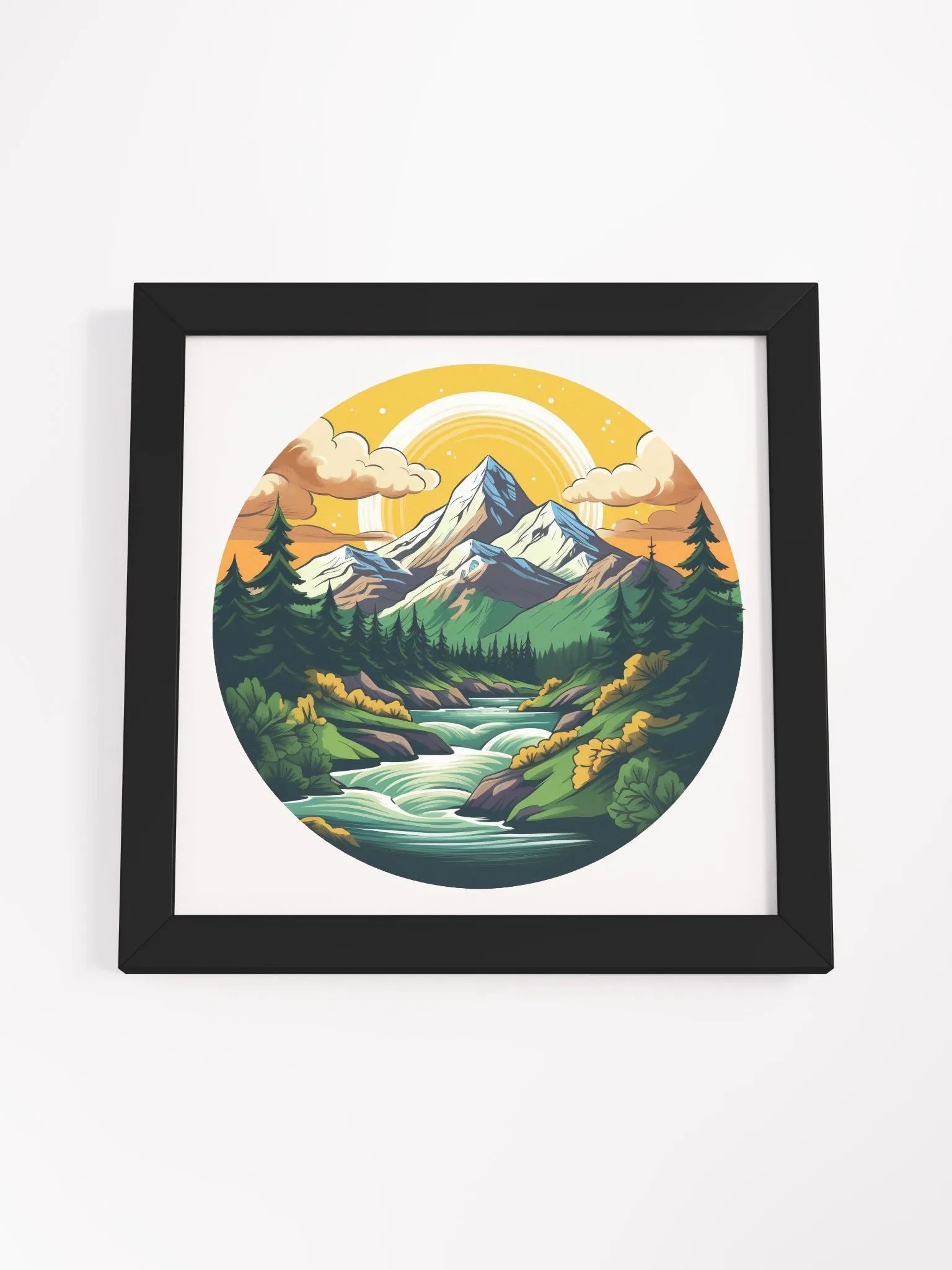 morning mountains framed print product image (4)