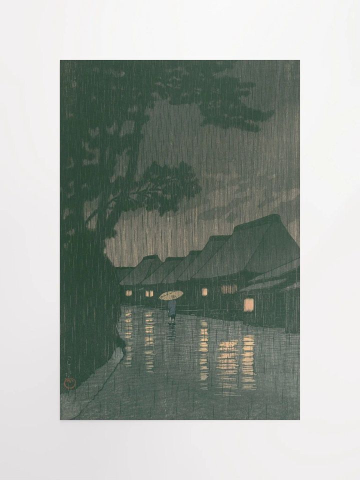 Rainy Night at Maekawa - Kawase Hasui product image (1)
