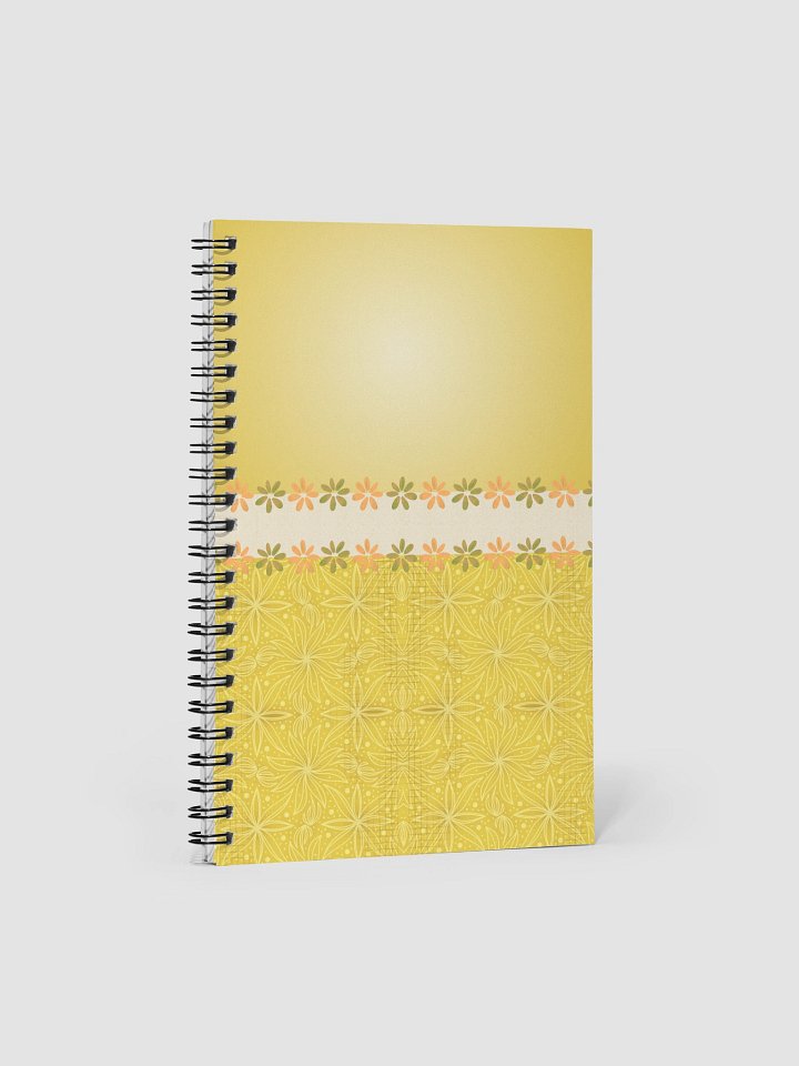 Yellow Boho Style Bullet Journal – Spiral Notebook with Dotted Pages & Creative Planner product image (1)