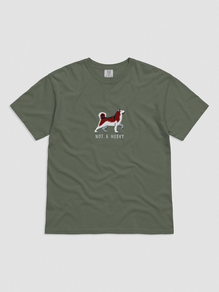 Not a Husky T-Shirt(Embroidered) of an Alaskan Malamute(Red & White) product image (21)
