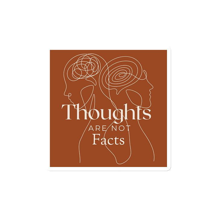 "Thoughts Are Not Facts" Magnet – Mental Health Awareness Art – Mindfulness Line Drawing – Minimalist Brain Spiral magnet– Anxiety Relief Gift product image (2)