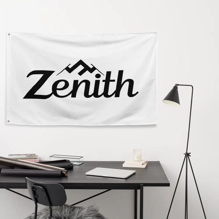 White Zenith All-Over Print Flag with Mountain Design - 34.5x56 inches product image (1)