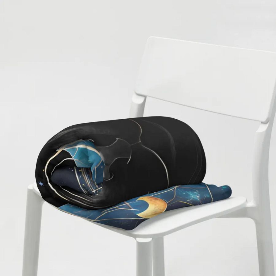 Cosmic Feline Dream Throw Blanket product image (8)