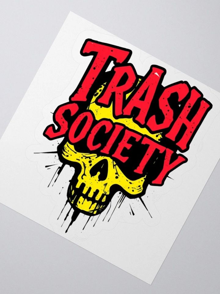 TRASH SOCIETY YELLOW SKULL STICKER product image (6)