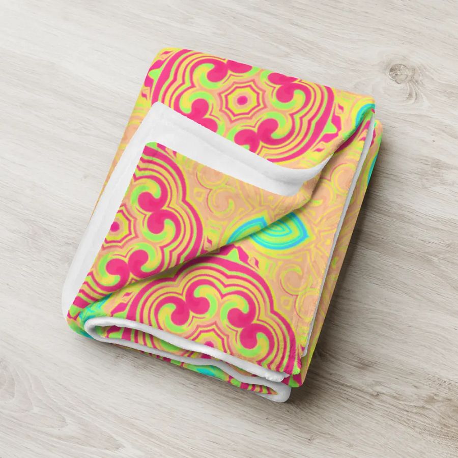 Bright Abstract Flower Blanket product image (2)