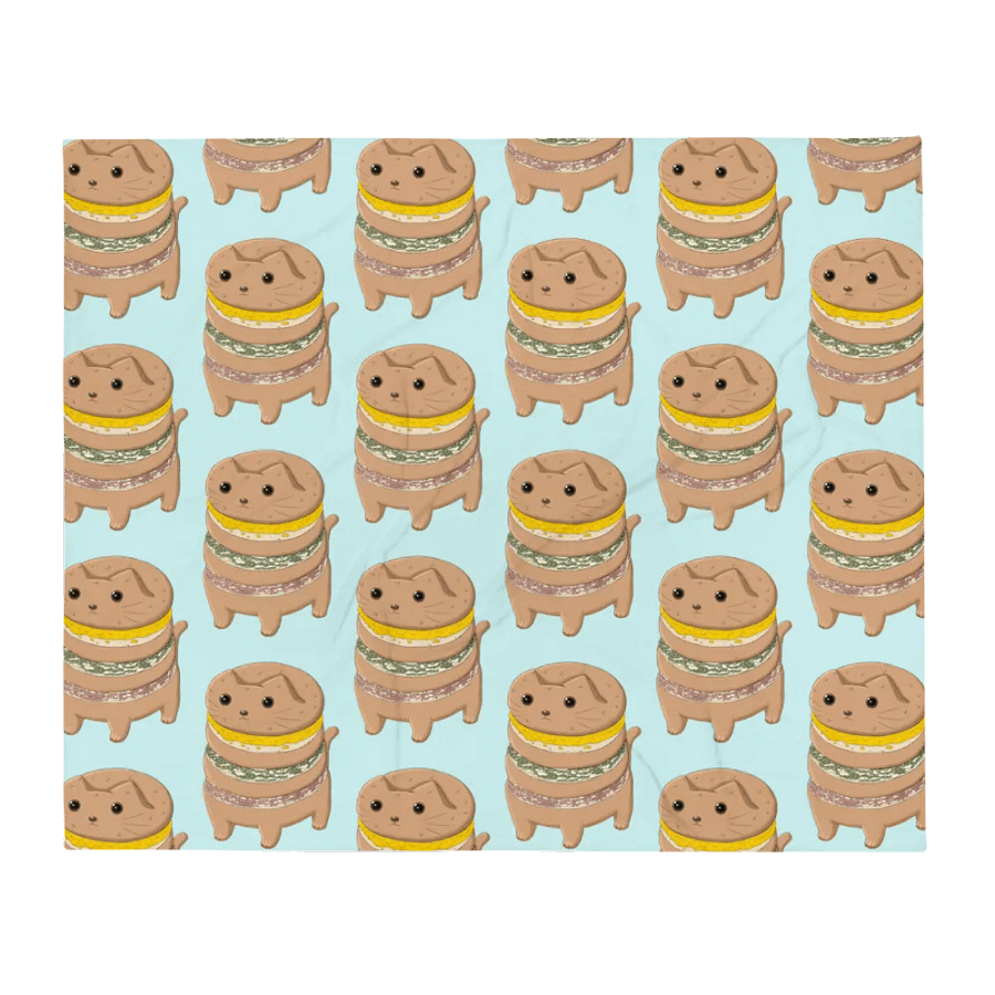 Samsaek (Tri-coloured) Catburger Throw Blanket product image (2)