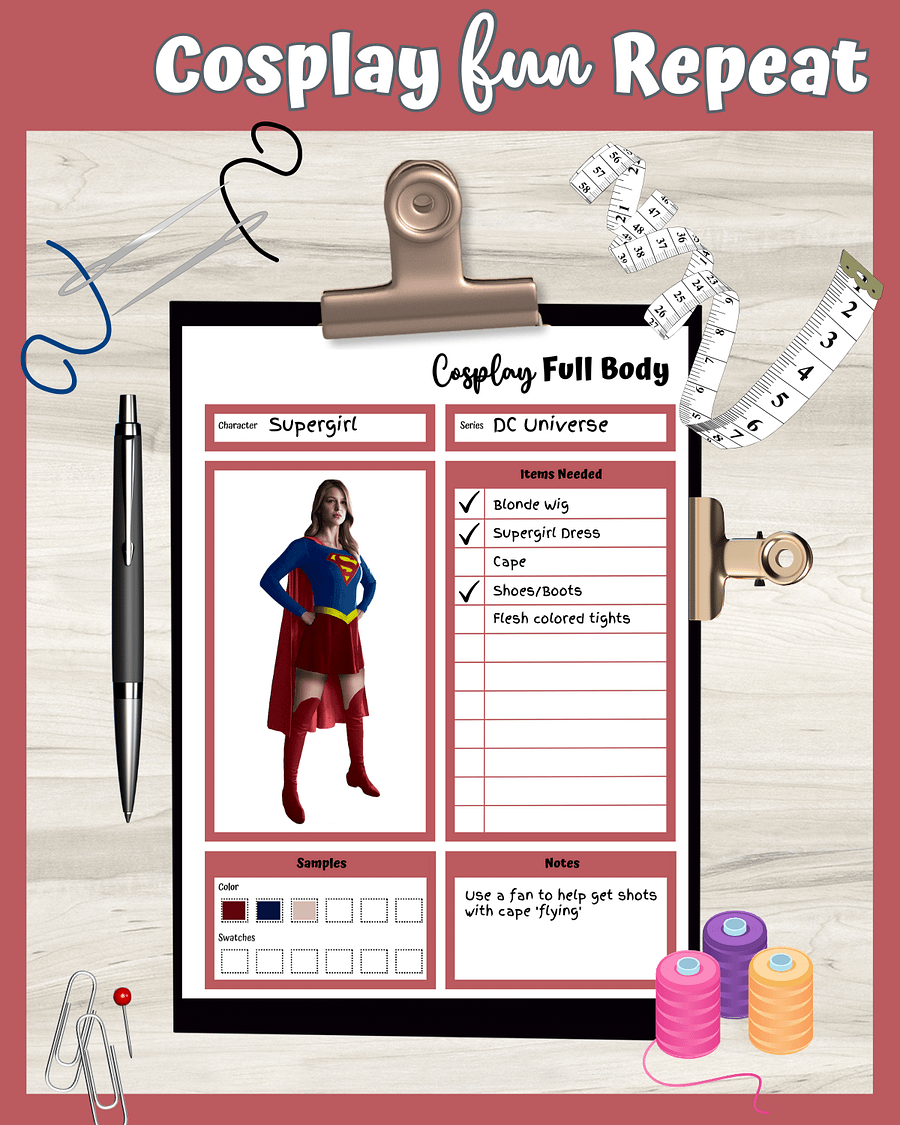 Monster Hunter Cosplay Planner – Red Edition | 54-Page Printable PDF product image (2)
