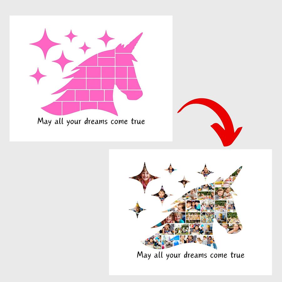Unicorn Photo Collage Frames Canva Template product image (5)