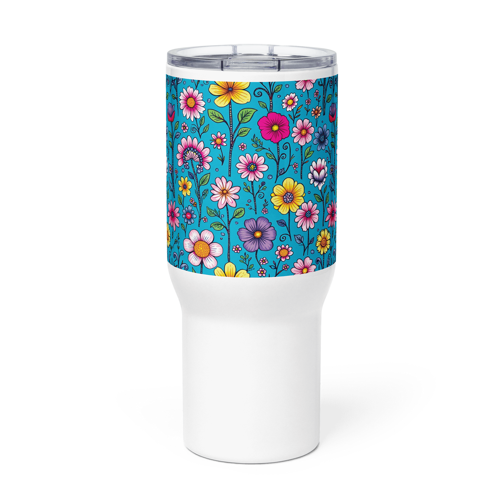 Floral Travel Mug – Large Insulated Tumbler with Handle (25oz & 40oz) product image (3)
