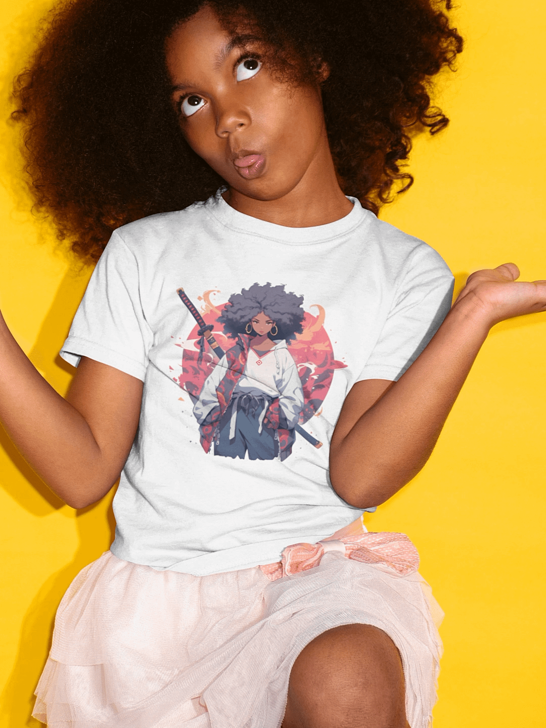 Afro Blade Princess Youth Girl T-Shirt product image (4)