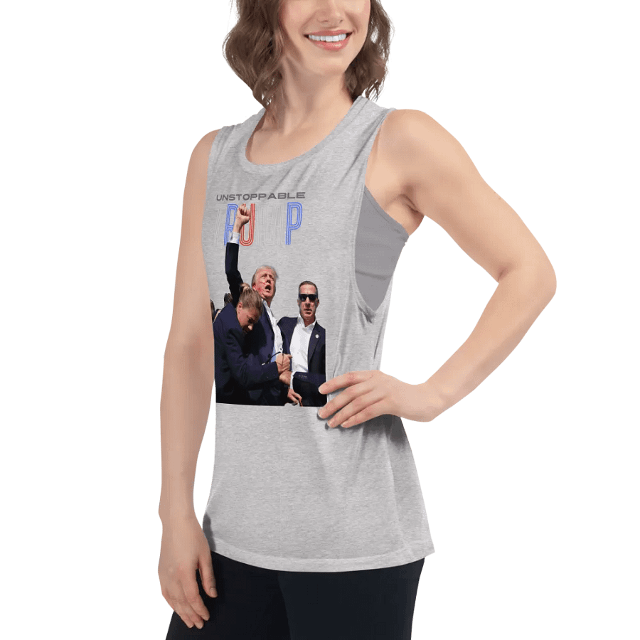 Unstoppable Trump: Fist Pumping Freedom Tank product image (53)