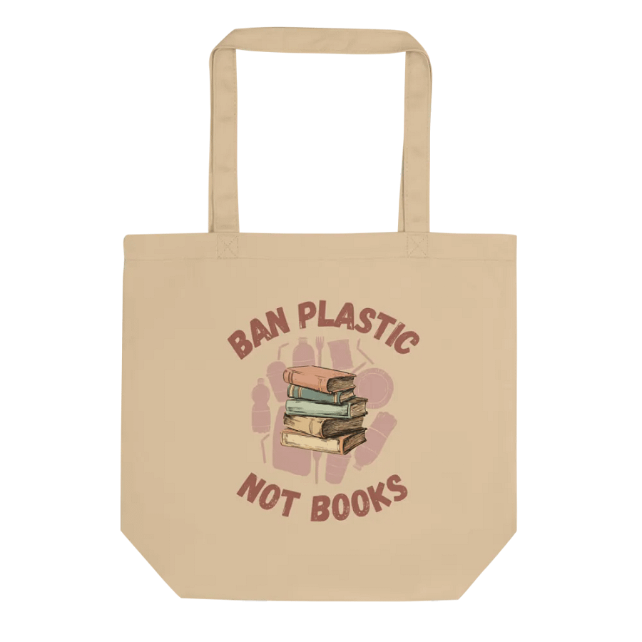 Ban Plastic Not Books Eco-Friendly Tote Bag product image (1)